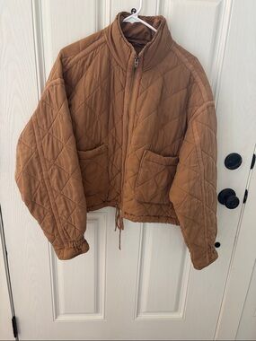 Blank NYC quilted zip up cropped jacket